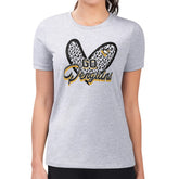 Pittsburgh Penguins G-III 4Her by Carl Banks Women's Super-Slim Fit Lightweight Animal Print Heart T-Shirt - Heather Gray T-shirts