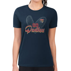 Florida Panthers G-III 4Her by Carl Banks Women's Super-Slim Fit Lightweight Animal Print Heart T-Shirt - Navy T-shirts