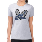 St. Louis Blues G-III 4Her by Carl Banks Women's Super-Slim Fit Lightweight Animal Print Heart T-Shirt - Heather Gray T-shirts