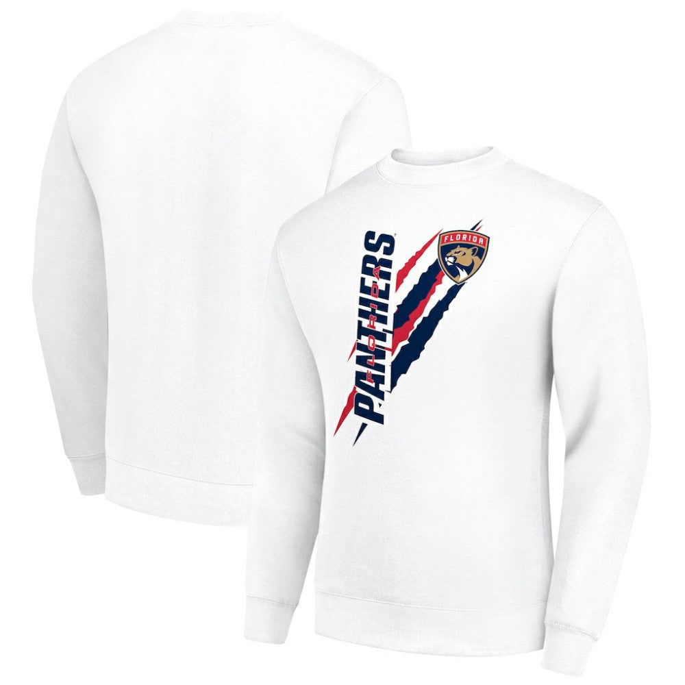 Florida Panthers Starter Color Scratch Pullover Sweatshirt - White Sweatshirts