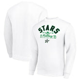 Dallas Stars Starter Stick And Puck Logo Fleece Pullover Sweatshirt - White Sweatshirts