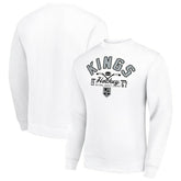 Los Angeles Kings Starter Stick And Puck Logo Fleece Pullover Sweatshirt - White Sweatshirts