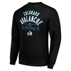 Colorado Avalanche Starter Stick And Puck Logo Fleece Pullover Sweatshirt - Black Sweatshirts