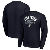 Tampa Bay Lightning Starter Stick And Puck Logo Fleece Pullover Sweatshirt - Navy Sweatshirts