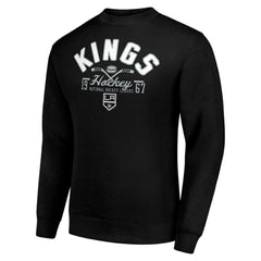 Los Angeles Kings Starter Stick And Puck Logo Fleece Pullover Sweatshirt - Black Sweatshirts