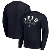 Winnipeg Jets Starter Stick And Puck Logo Fleece Pullover Sweatshirt - Navy Sweatshirts