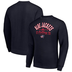 Columbus Blue Jackets Starter Stick And Puck Logo Fleece Pullover Sweatshirt - Navy Sweatshirts