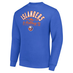 New York Islanders Starter Stick And Puck Logo Fleece Pullover Sweatshirt - Royal Sweatshirts