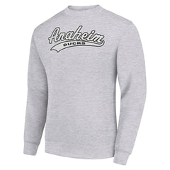 Anaheim Ducks Starter Tailsweep City Pullover Sweatshirt - Heather Gray Sweatshirts