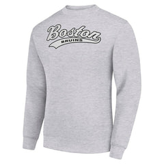 Boston Bruins Starter Tailsweep City Pullover Sweatshirt - Heather Gray Sweatshirts