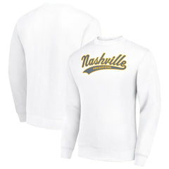 Nashville Predators Starter Tailsweep City Pullover Sweatshirt - White Sweatshirts
