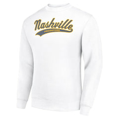 Nashville Predators Starter Tailsweep City Pullover Sweatshirt - White Sweatshirts