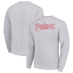 Detroit Red Wings Starter Tailsweep City Pullover Sweatshirt - Heather Gray Sweatshirts
