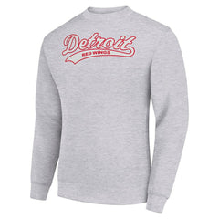 Detroit Red Wings Starter Tailsweep City Pullover Sweatshirt - Heather Gray Sweatshirts