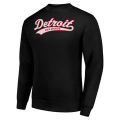 Detroit Red Wings Starter Tailsweep City Pullover Sweatshirt - Black Sweatshirts