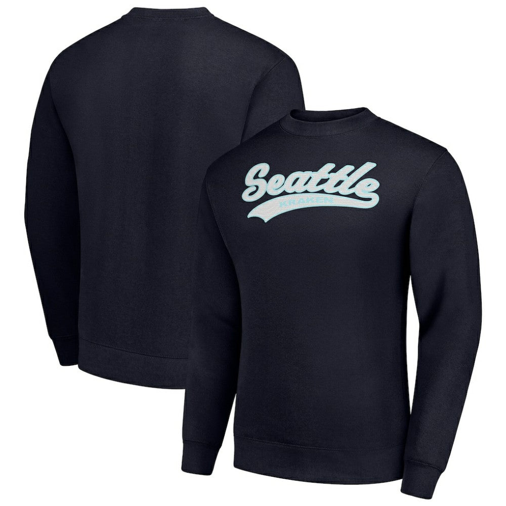 Seattle Kraken Starter Tailsweep City Pullover Sweatshirt - Navy Sweatshirts