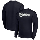 Winnipeg Jets Starter Tailsweep City Pullover Sweatshirt - Navy Sweatshirts