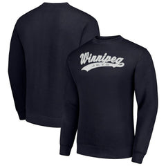 Winnipeg Jets Starter Tailsweep City Pullover Sweatshirt - Navy Sweatshirts