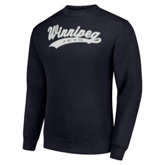 Winnipeg Jets Starter Tailsweep City Pullover Sweatshirt - Navy Sweatshirts
