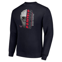Washington Capitals Starter Half Helmet Team Logo Pullover Sweatshirt - Navy Sweatshirts