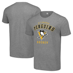 Pittsburgh Penguins Starter Logo T-Shirt - Heather Gray T-shirts