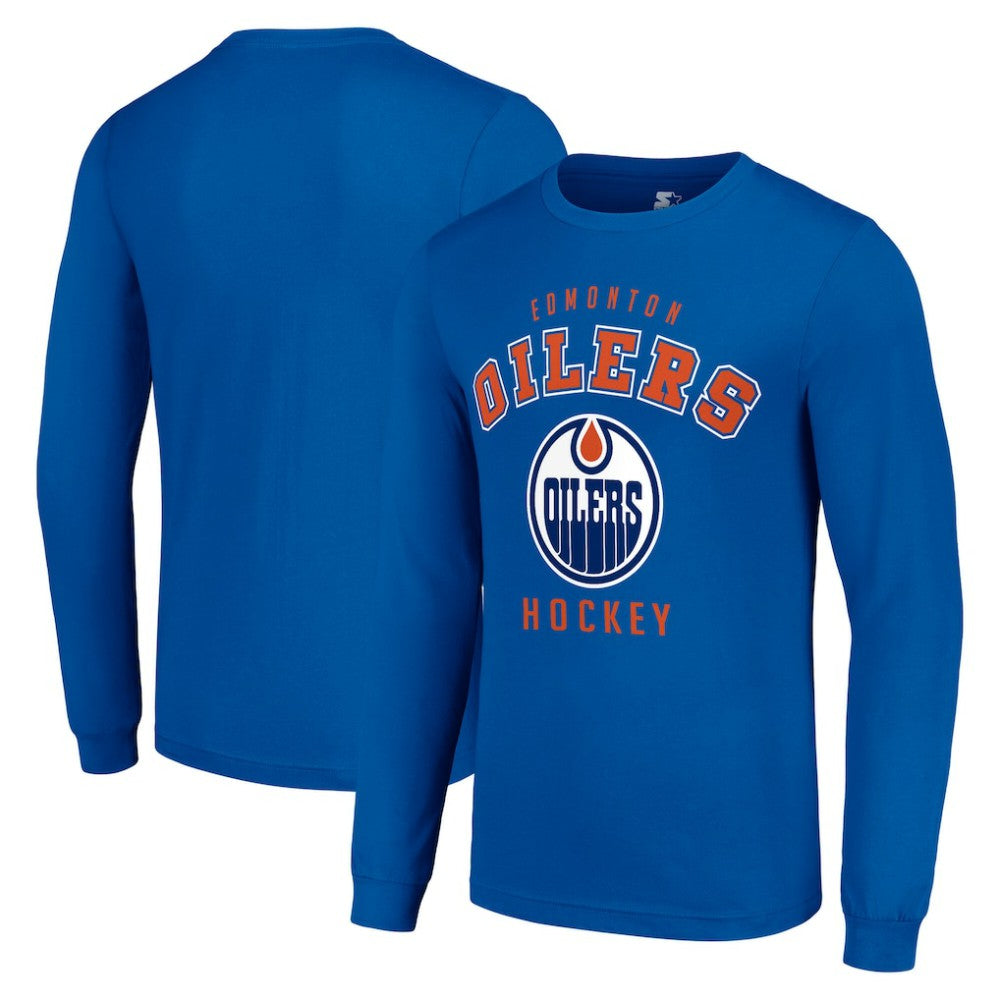Edmonton Oilers Starter Logo Long Sleeve T-Shirt - Royal T-shirts