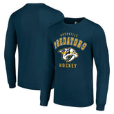 Nashville Predators Starter Logo Long Sleeve T-Shirt - Navy T-shirts