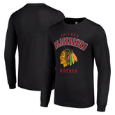 Chicago Blackhawks Starter Logo Long Sleeve T-Shirt - Black T-shirts