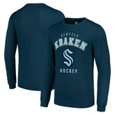 Seattle Kraken Starter Logo Long Sleeve T-Shirt - Navy T-shirts