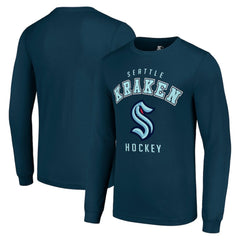 Seattle Kraken Starter Logo Long Sleeve T-Shirt - Navy T-shirts