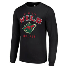 Minnesota Wild Starter Logo Long Sleeve T-Shirt - Black T-shirts