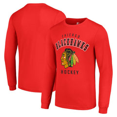 Chicago Blackhawks Starter Logo Long Sleeve T-Shirt - Red T-shirts