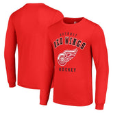 Detroit Red Wings Starter Logo Long Sleeve T-Shirt - Red T-shirts
