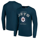 Winnipeg Jets Starter Logo Long Sleeve T-Shirt - Navy T-shirts