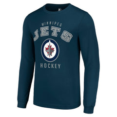 Winnipeg Jets Starter Logo Long Sleeve T-Shirt - Navy T-shirts