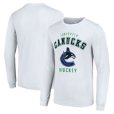 Vancouver Canucks Starter Logo Long Sleeve T-Shirt - White T-shirts