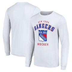 New York Rangers Starter Logo Long Sleeve T-Shirt - White T-shirts