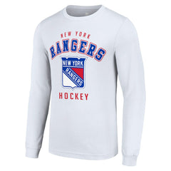 New York Rangers Starter Logo Long Sleeve T-Shirt - White T-shirts