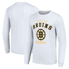 Boston Bruins Starter Logo Long Sleeve T-Shirt - White T-shirts