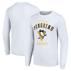 Pittsburgh Penguins Starter Logo Long Sleeve T-Shirt - White T-shirts
