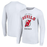 New Jersey Devils Starter Logo Long Sleeve T-Shirt - White T-shirts