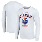 Edmonton Oilers Starter Logo Long Sleeve T-Shirt - White T-shirts
