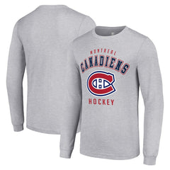 Montreal Canadiens Starter Logo Long Sleeve T-Shirt - Heather Gray T-shirts