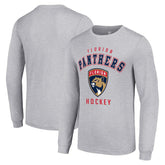 Florida Panthers Starter Logo Long Sleeve T-Shirt - Heather Gray T-shirts