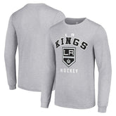 Los Angeles Kings Starter Logo Long Sleeve T-Shirt - Heather Gray T-shirts
