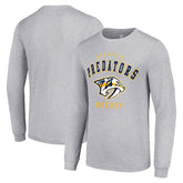 Nashville Predators Starter Logo Long Sleeve T-Shirt - Heather Gray T-shirts