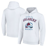 Colorado Avalanche Starter Logo Pullover Hoodie - White Hoodies