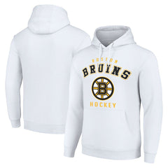 Boston Bruins Starter Logo Pullover Hoodie - White Hoodies