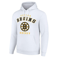 Boston Bruins Starter Logo Pullover Hoodie - White Hoodies