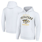Nashville Predators Starter Logo Pullover Hoodie - White Hoodies